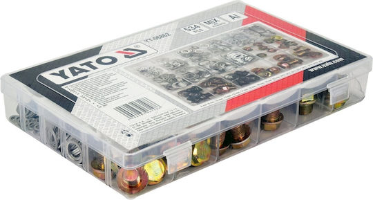 Oil Drain Plug Washer Set Yato Yt-06862 Aluminum 534 Pieces