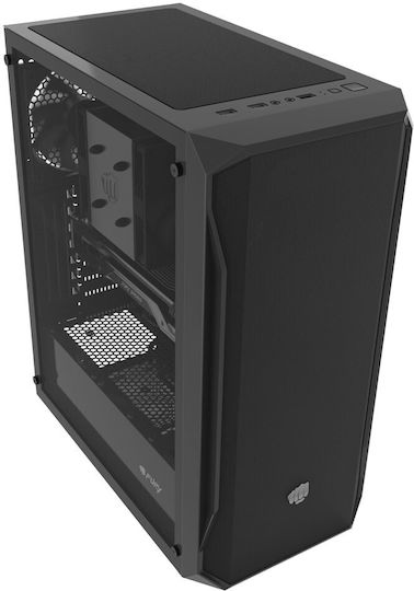 Endorfy Aquarius 8000 Corona Gaming Midi Tower Κουτί Υπολογιστή με Πλαϊνό Παράθυρο και ARGB Φωτισμό Μαύρο