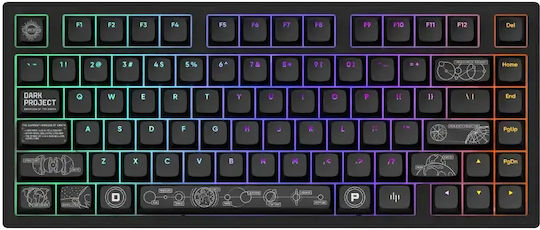Dark Project Terra Nova R2 Wireless Gaming Mechanical Keyboard 75% with G3MS Moonstone Switches and RGB Lighting English US