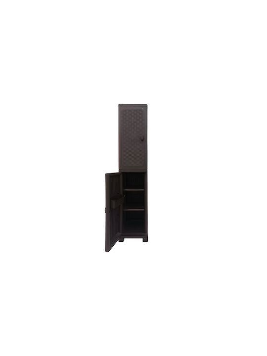 Double-Leaf Plastic Cabinet with 4 Shelves 35x44x173.5 cm