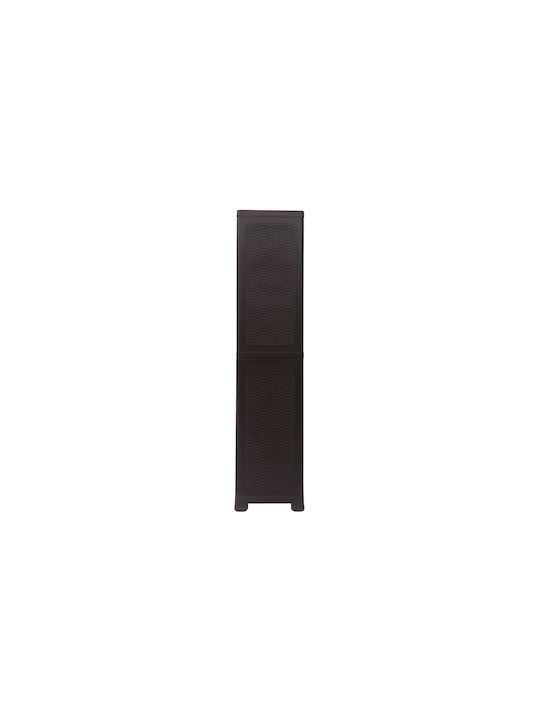 Double-Leaf Plastic Cabinet with 4 Shelves 35x44x173.5 cm