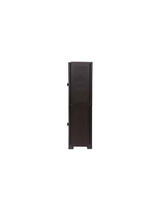 Double-Leaf Plastic Cabinet with 4 Shelves 35x44x173.5 cm