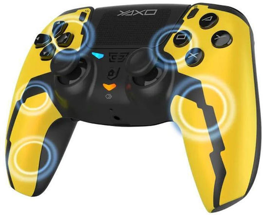 Yaxo Hornet Fury Elite Kabellos & Verkabelt Gamepad für Android / PC / PS3 / PS4 / iOS Solar Yellow