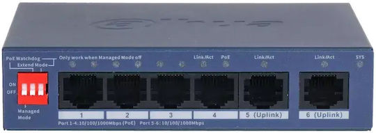Dahua CS4006-4GT-36 Managed L2 PoE+ Switch with 4 Gigabit (1Gbps) Ethernet Ports