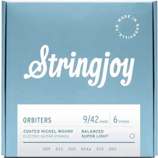 Stringjoy Set Corzi Pentru Chitară Electrică Din Oțel 9 - 42