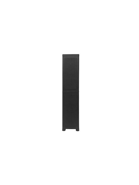Single-Leaf Plastic Cabinet with 5 Shelves 35x44x173.5 cm