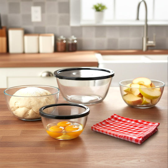 Vilde Set Glass Lunch Boxes Transparent 750ml 4 Pieces