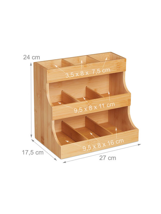 Relaxdays Box for Tea with White Lid 24x17.5x27cm
