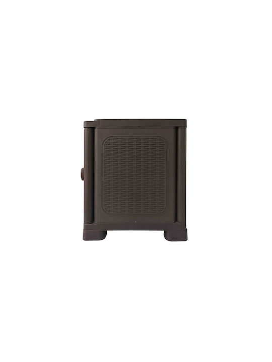 Single-Leaf Plastic Cabinet with 1 Shelf Suitable for Small Spaces 35x44x54 cm
