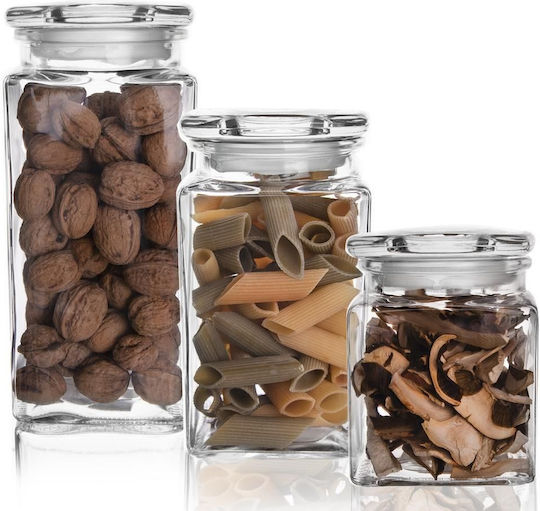 Orion Jar for Coffee Pasta with Lid Glass Transparent 1800ml
