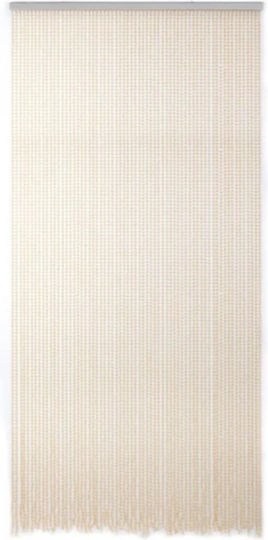 Plastic Beige Door Curtain 100x215cm 132204