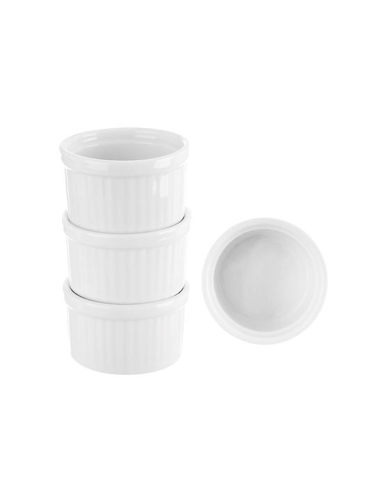 Orion Round Porcelain White Serving Bowl Diameter 6cm 4 Pieces