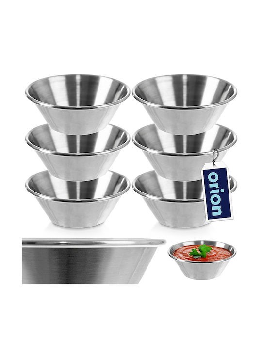 Orion Μπωλ Σερβιρίσματος για Ντιπ Στρογγυλό Inox Γκρι με Διάμετρο 6.5εκ. 6τμχ Orion Μπωλ Σερβιρίσματος για Ντιπ Στρογγυλό Inox Γκρι με Διάμετρο 6.5εκ. 6τμχ