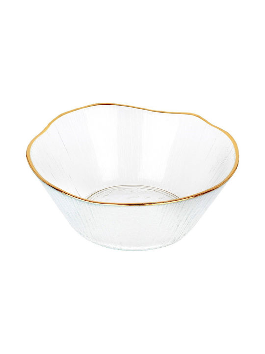 Vilde Vilde Servierschale Rund Glas Gold mit Durchmesser 15cm