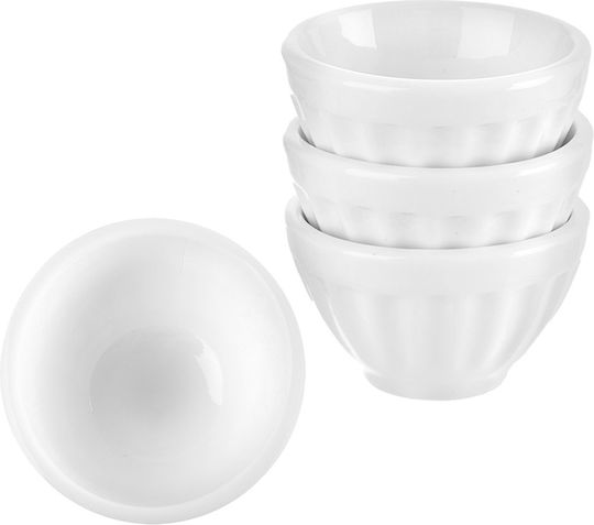 Orion Round Porcelain White Serving Bowl Diameter 6cm 4 Pieces