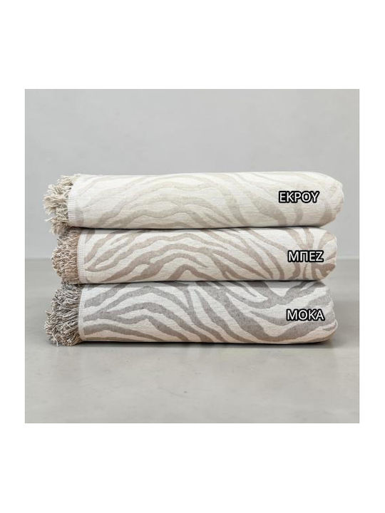 Linea Home Savanna Decken & Couchdecken Dreisitzer-Sofa Wurf 180x300cm Ecru