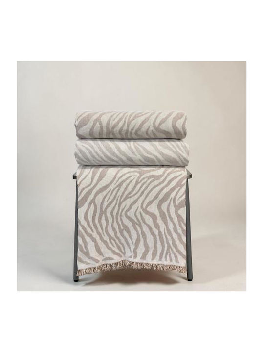 Linea Home Savanna Armchair Throw 180x160cm Beige