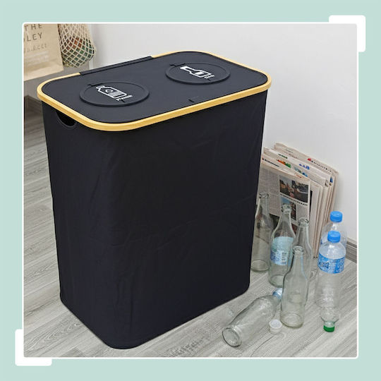 Relaxdays Пластмасов Кош За Рециклиране 140л Черен