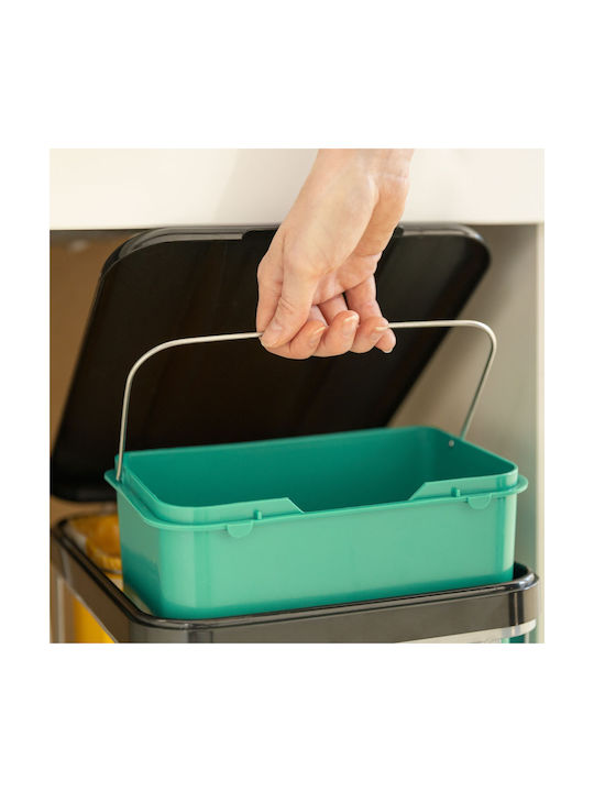Relaxdays Coș De Gunoi Pentru Dulap Plastic Gri 8lt