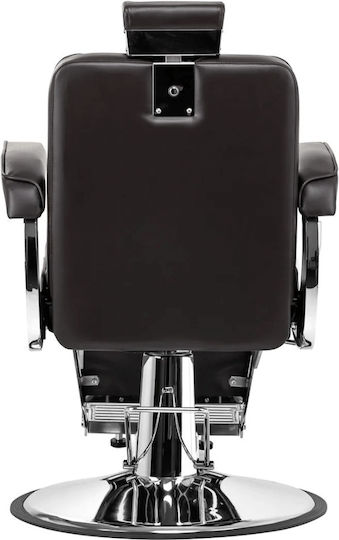 Barber Equipment Καρέκλα Κουρείου Καφέ με Ρυθμιζόμενο Ύψος και Υδραυλική Ανύψωση