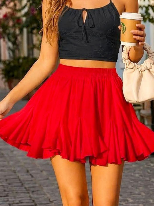 Πλισέ Φούστα Red