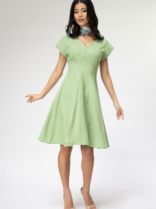 Yanira Rochie De Vară Pentru Nuntă / Botez Verde Măsliniu