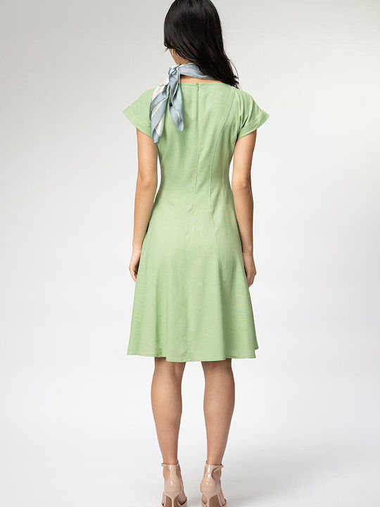 Yanira Rochie De Vară Pentru Nuntă / Botez Verde Măsliniu