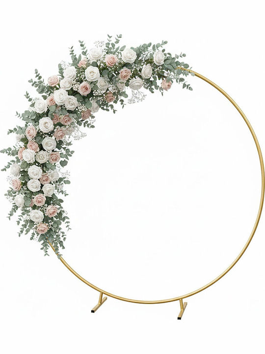Relaxdays Balloon Arch Gold 195x43x195 Cm