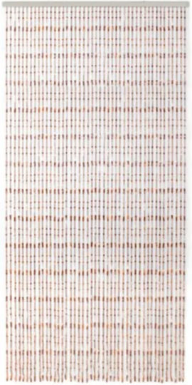 Door Curtain Made of Brown Plastic 100x215cm 156021