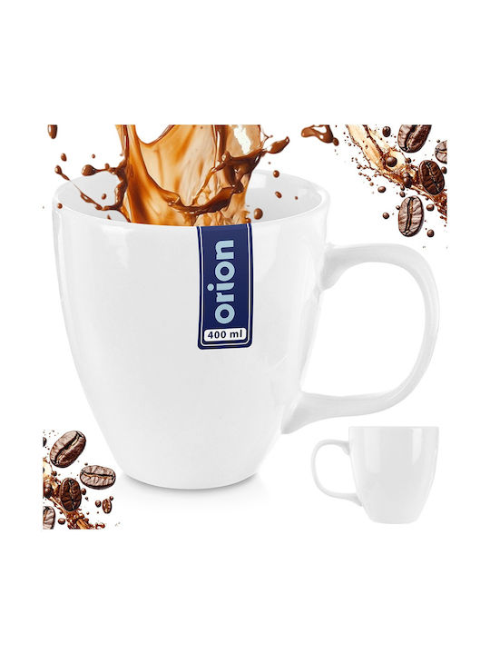 Orion Κούπα από Πορσελάνη Λευκή 400ml