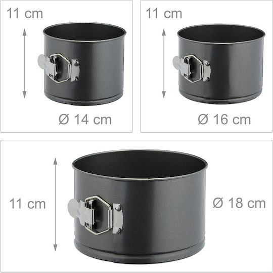 Relaxdays Formă De Tăvi Și Tăvi Pentru Copt 3 Bucăți