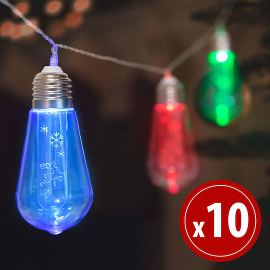 10 Λαμπάκια LED 1.9μ. Κόκκινα Μπαταρίας σε Σειρά