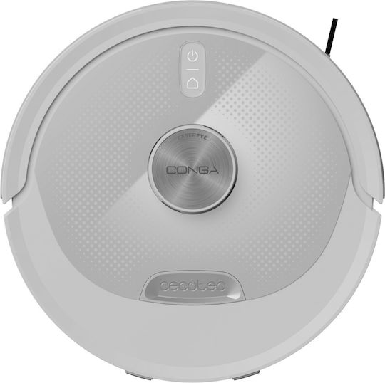 Cecotec Conga Y80 Pearl Σκούπα Ρομπότ με Χαρτογράφηση Laser & Απορρόφηση 25000Pa Λευκή