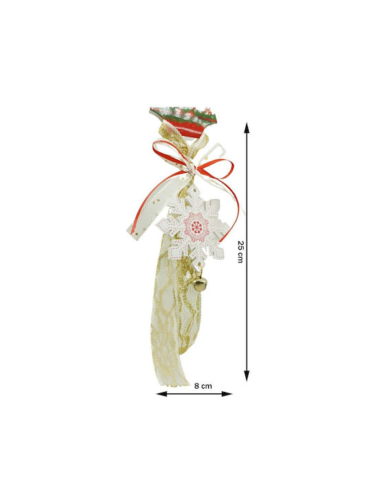 Ornament De Crăciun Pentru Brad Fulgi De Zăpadă Alb Din Lemn 25 Cm Alista Home