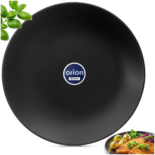 Orion Ceramic Dessert Plate Black with Diameter 27cm