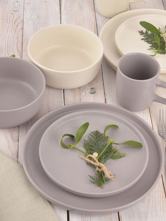 Orion Skandi Placă Deșert Ceramică Bej Cu Diametru 20.5cm