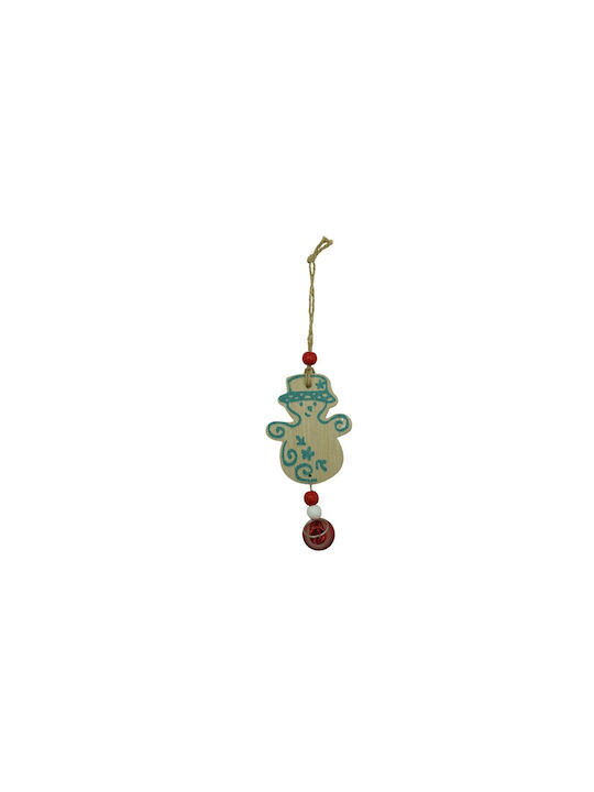 Ornament De Crăciun Pentru Brad Om De Zăpadă Alista Home Multicolor Din Lemn 17 Cm