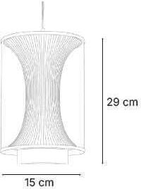 Inlight LED Κρεμαστό Φωτιστικό Μαύρο 15x29εκ.