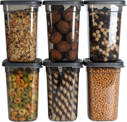 Vilde Set 6 Bucăți Vaze Pentru Cafea / Paste Cu Capac Plastic Transparent 1000ml 6 Bucăți