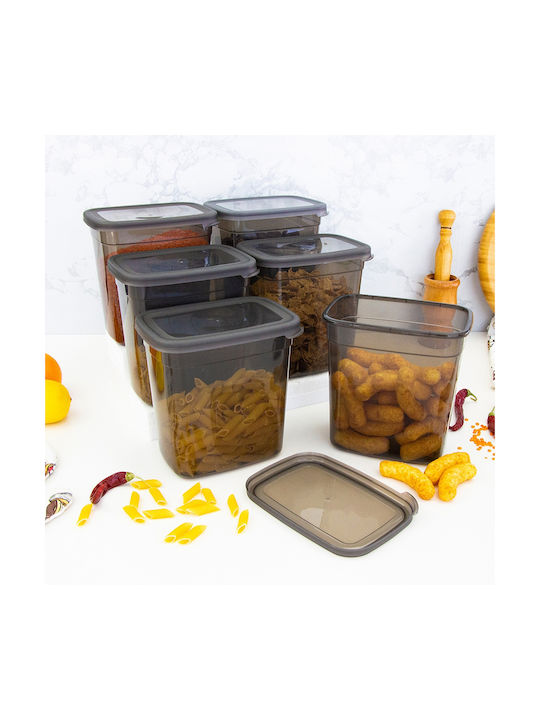 Vilde Set 6 Bucăți Vaze Pentru Cafea / Paste Cu Capac Plastic Transparent 1850ml