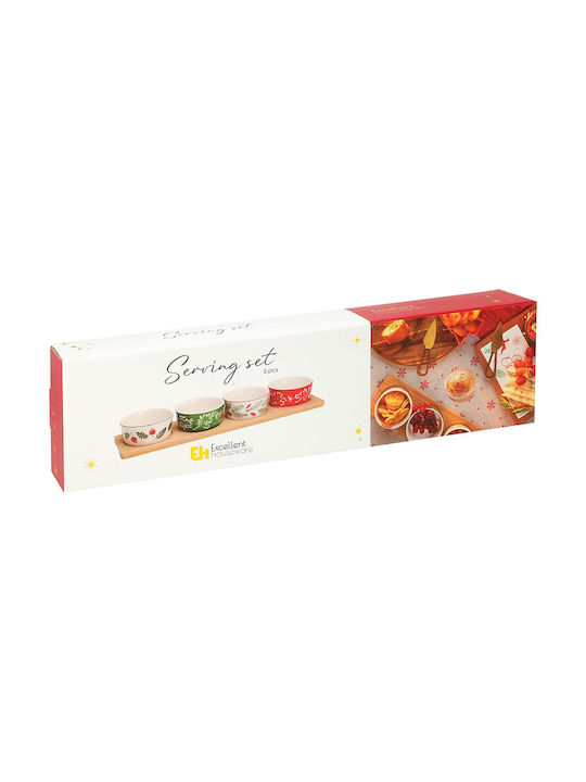 Excellent Houseware Set Weihnachtlicher Salve Porzellan Beiges 140ml 5 Stück