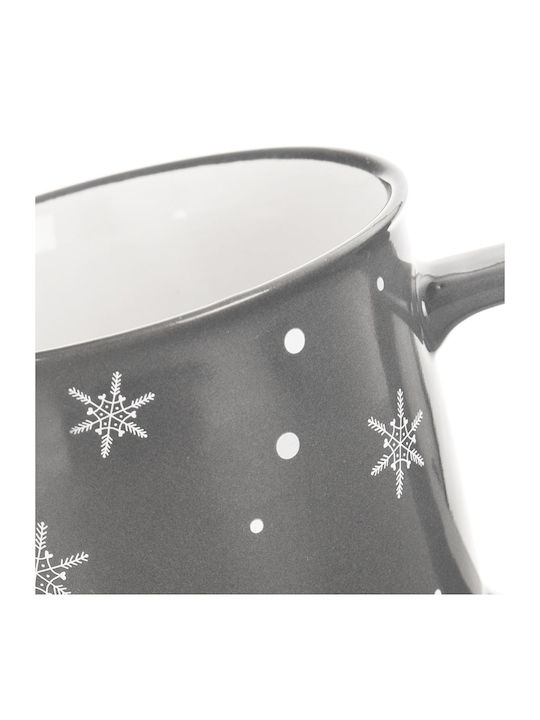 Orion Weihnachtlicher Becher Keramik Grau 10cm 500ml