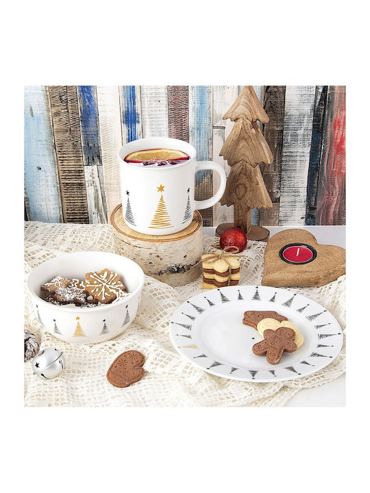 Orion Cană Ceramică De Crăciun Cu Brazi 14x10x10cm 500ml