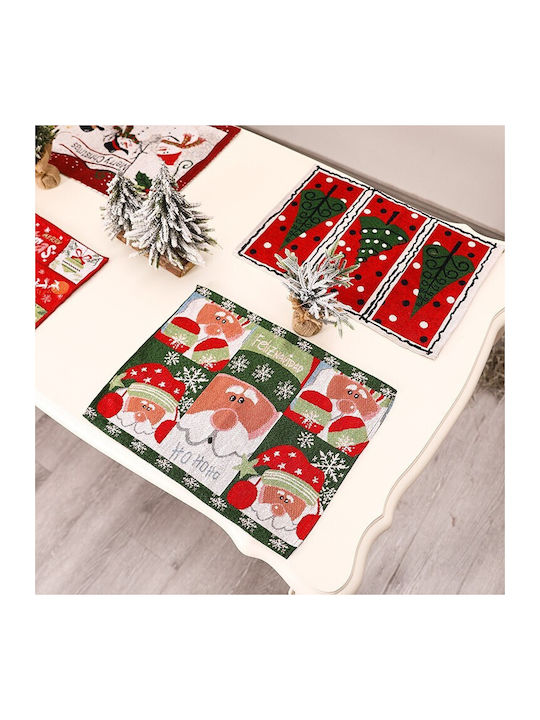 Alista Home Christmas Fabric Placemats Santa Claus 47x33cm