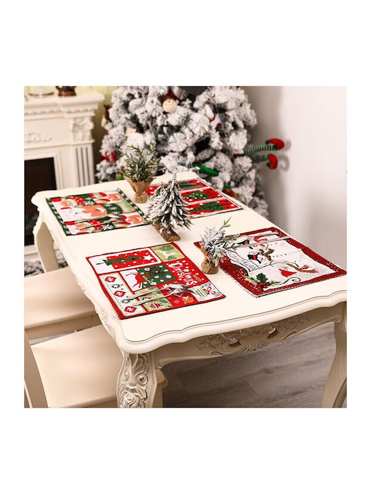 Alista Home Christmas Fabric Placemats Santa Claus 47x33cm