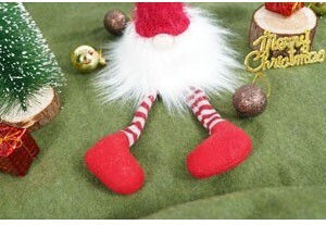Ornament Elf De Crăciun Alista Home Alb Roșu Textil 52 Cm