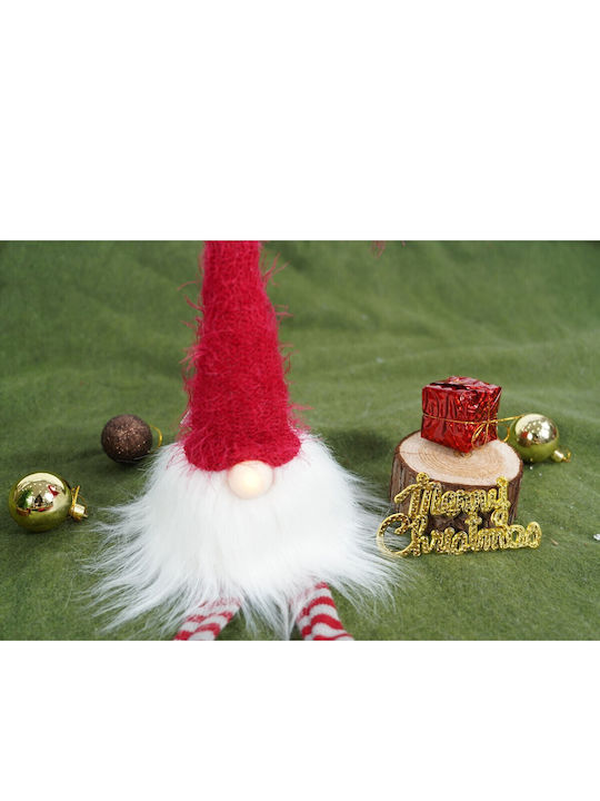 Christmas Elf Ornament Alista Home White Red Textile 52 Cm