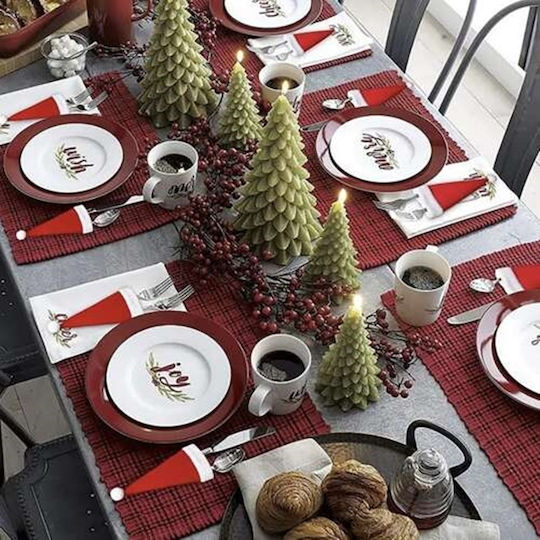 Set Christmas Case for Cutlery Santa Claus 12x6cm 12 Pieces