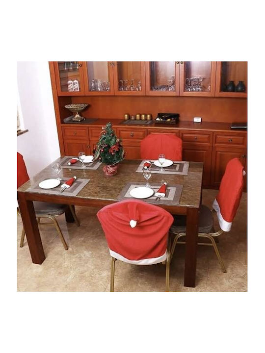 Set Fete Pentru Masa De Crăciun Suport Pentru Tacâmuri Moș Crăciun 12x6cm 12 Bucăți
