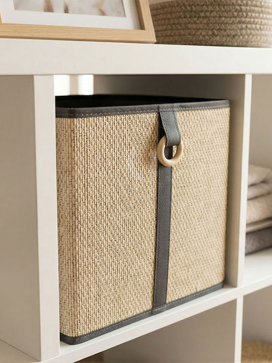 Relaxdays Fabric Beige Storage Box 30x30x30cm